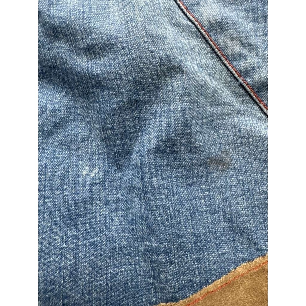 NWD Johnny Blaze Flame Stretch‎ Denim Jacket Light Sandblast Womens Size M - Picture 9 of 16